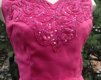 Vintage Pink Sequin Dress