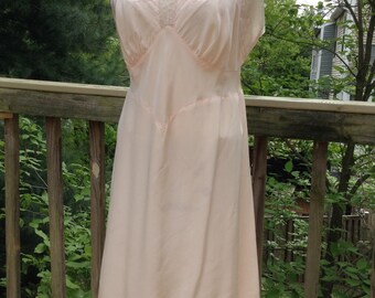 Vintage Pink Lacy Slip AS-IS