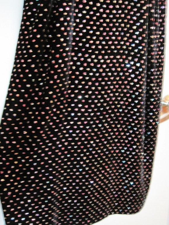 Glitter Dots Black Velvet Dress - image 4