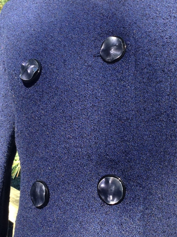 Vintage Blue Wool Boucle Suit Bonwit Teller - image 3