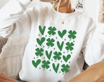 Irish Lucky Sweater,Shamrock Sweatshirt,St Patrick's Day Sweater,Lucky Sweatshirt,Irish Sayings,Love Patrick's ,Clover shirt,Slainte sweater