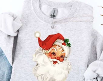 Vintage Santa Sweatshirt,Retro Santa Weihnachten Sweatshirt,Retro Weihnachten Sweatshirt,Vintage Weihnachten,Preppy Weihnachten Sweatshirt