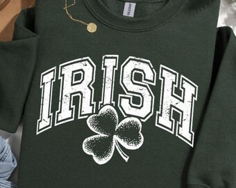 Lucky Irish Sweater,Shamrock Sweatshirt,St Patrick's Day Sweater,Lucky Sweatshirt,Irish Sayings,Love Patrick's ,Clover shirt,Slainte sweater