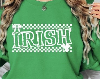 Lucky Irish Sweater,Shamrock Sweatshirt,St Patrick's Day Sweater,Lucky Sweatshirt,Irish Sayings,Love Patrick's ,Clover shirt,Slainte sweater