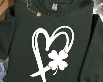 Irish Lucky Sweater,Shamrock Sweatshirt,St Patrick's Day Sweater,Lucky Sweatshirt,Irish Sayings,Love Patrick's ,Clover shirt,Slainte sweater