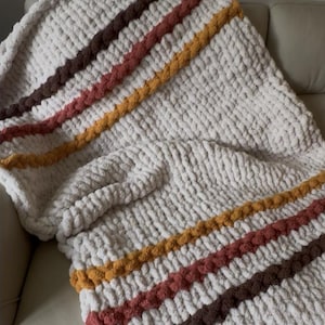 Neutral fall decor chunky Super soft Blanket Handmade,Soft & Cozy Handmade Fall  Gift Chunky Knit Blanket,Autumn chunky blanket,Thanksgiving