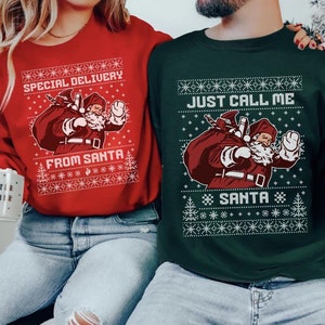Custom Couples Christmas Pregnancy Announcement  sweatshirt,Special delivery Christmas Maternity shirt,Christmas Pregnancy,Matching shirts