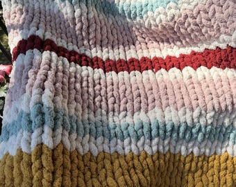 Spring chunky Super soft Blanket Handmade,Soft & Cozy Handmade Gift Chunky Knit Blanket,Handmade With Love,Chunky blanket throw,Perfect gift