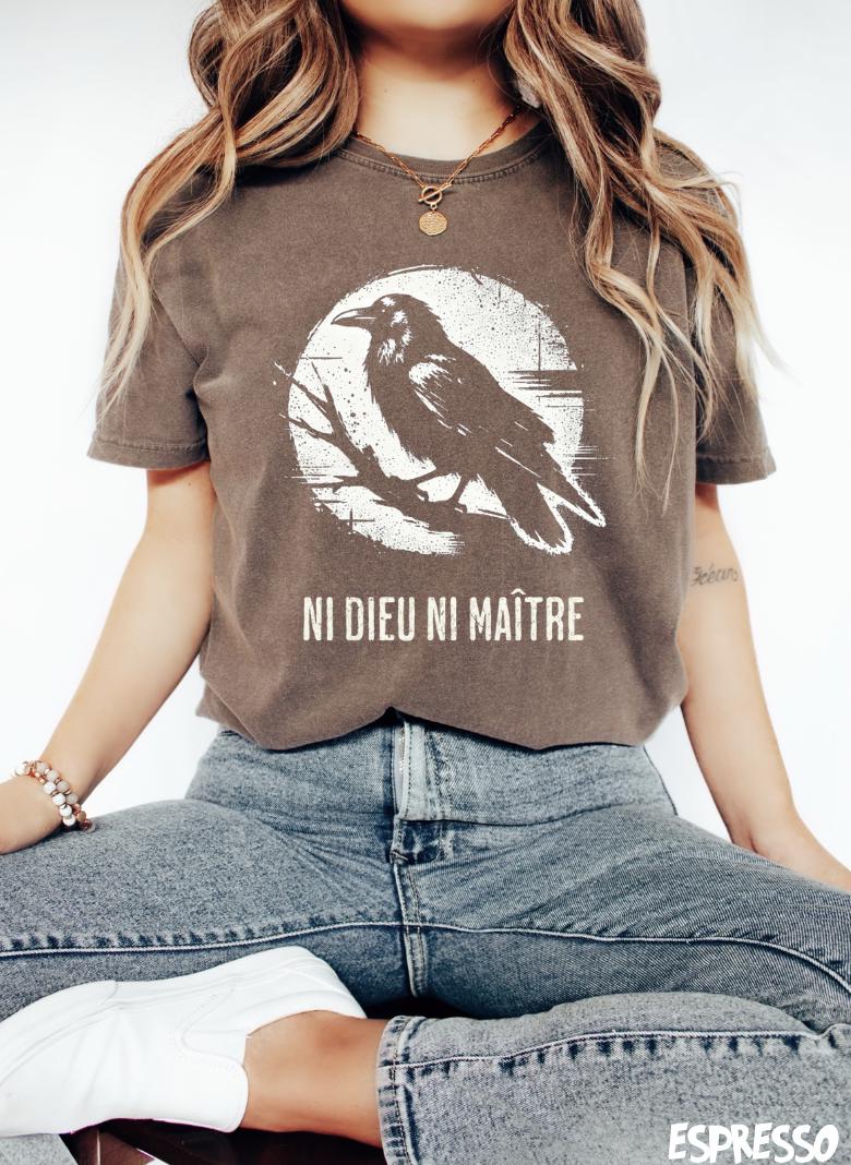 Anti-Authoritarian Ni dieu ni maître shirt,No God No Masters shirt,Anti Trump Shirt,Leftist Protest Shirt, Anarchist tee Comfort Colors®
