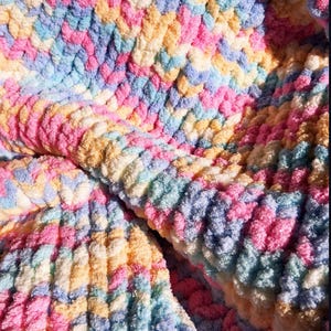 Multicolor Chunky Blanket Handmade,Soft & Cozy Handmade Gift Chunky Knit Blanket,Trhrow size, Handmade With Love,Super chunky blanket throw