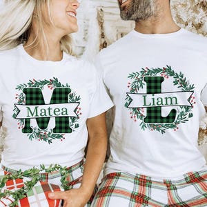 Christmas monogram shirts,Christmas Matching shirts,Family Christmas Shirt,Couple matching gift,Custom Christmas shirt,Personalized shirt