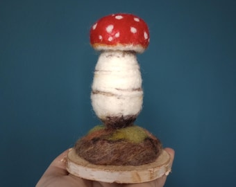 Baby Fly Agaric Needlefelt Sculpture