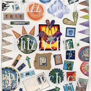 Holiday and Travel Digital Art Collage Sheet