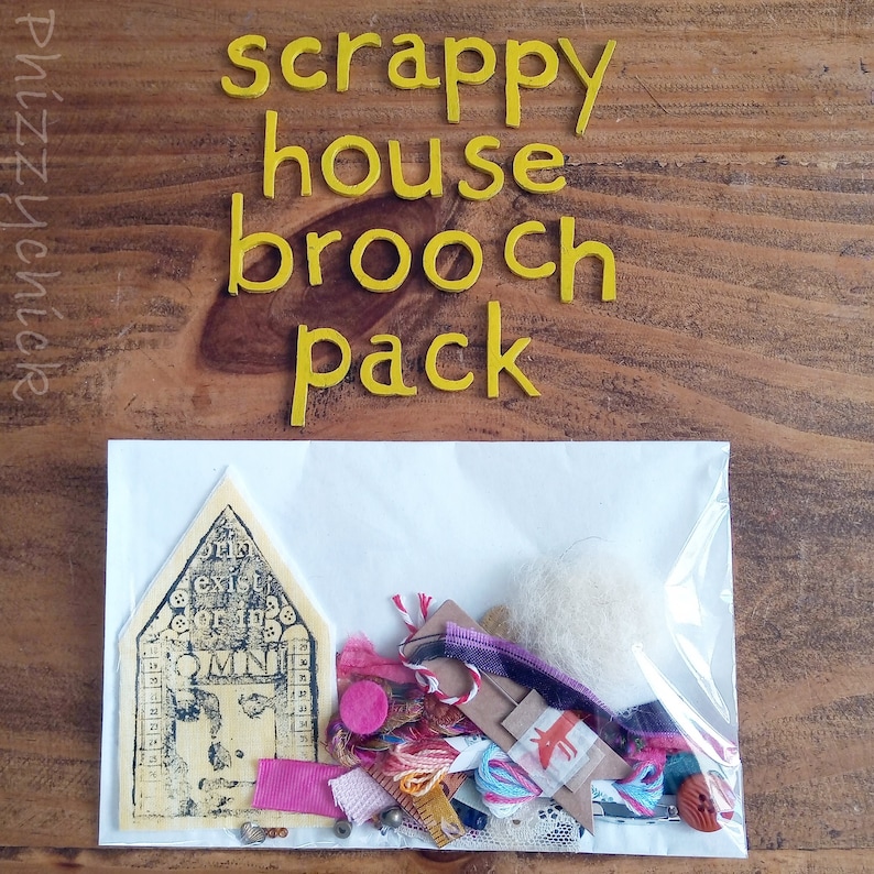 Yellow #30 Scrappy House Brooch Kit