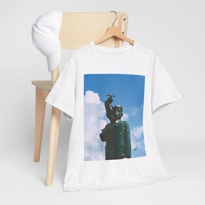 Libertad, Liberdade, Venezuela Libre, Estátua de Hugo Chávez desaparecida, Camiseta de algodão pesado unissex Venezuela grátis