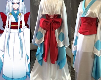Cosplay kimono with obi corset