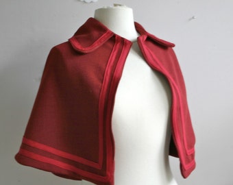 Wool Cape Adult Short Cape with peter pan collar