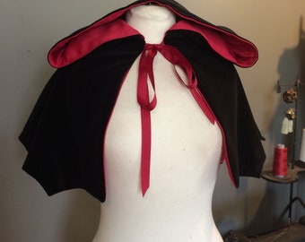 Bat Wing capelet hooded shoulder cape vampire capelet