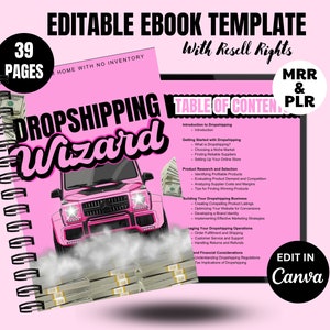 Drop shipping eBook, MRR eBook, PLR eBook, Done for you eBook, eBook Template, Resell Rights Included, Digital Products, Digital Marketing