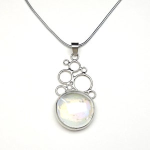 Iridescent Glass bubble pendant 9118 image 1