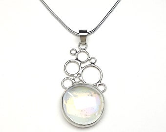 Iridescent Glass bubble pendant 9118