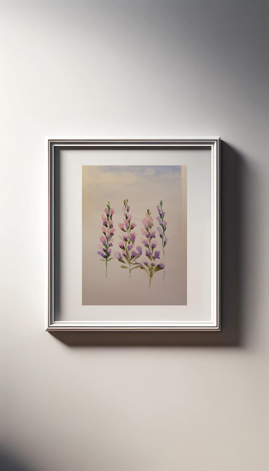 Lavender Stalks Original Handmade Watercolor Painting Wall Art 5x7 ...