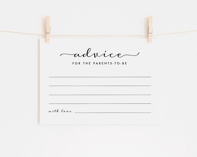 Advice for the Parents to Be Cards New Parent Advice Cards - Etsy