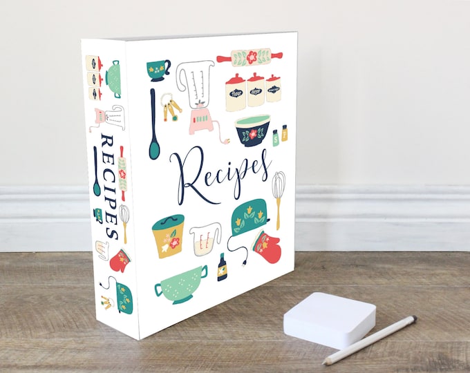 Recipe Binder Spine and Cover Printable 1.5, 2, and 4 Inch Binder ...
