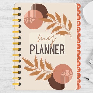 Simple Aesthetic Undated Yearly Planner with Hyperlinks | Trendy Planner for Women and Men | Simple and Functional in Neutral Colors