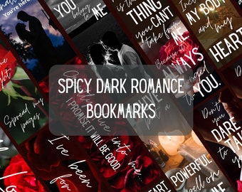 Spicy Dark Romance Printable Bookmarks Collection for Book Lovers, gift for book enthusiasts, gift for passionate readers / Digital Bookmark