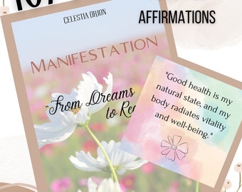 Manifestation guide for beginners, for work, mental health, wealth, abundance, relationship, lifestyle  aspirations, e-book,107 pages,Eng,SI