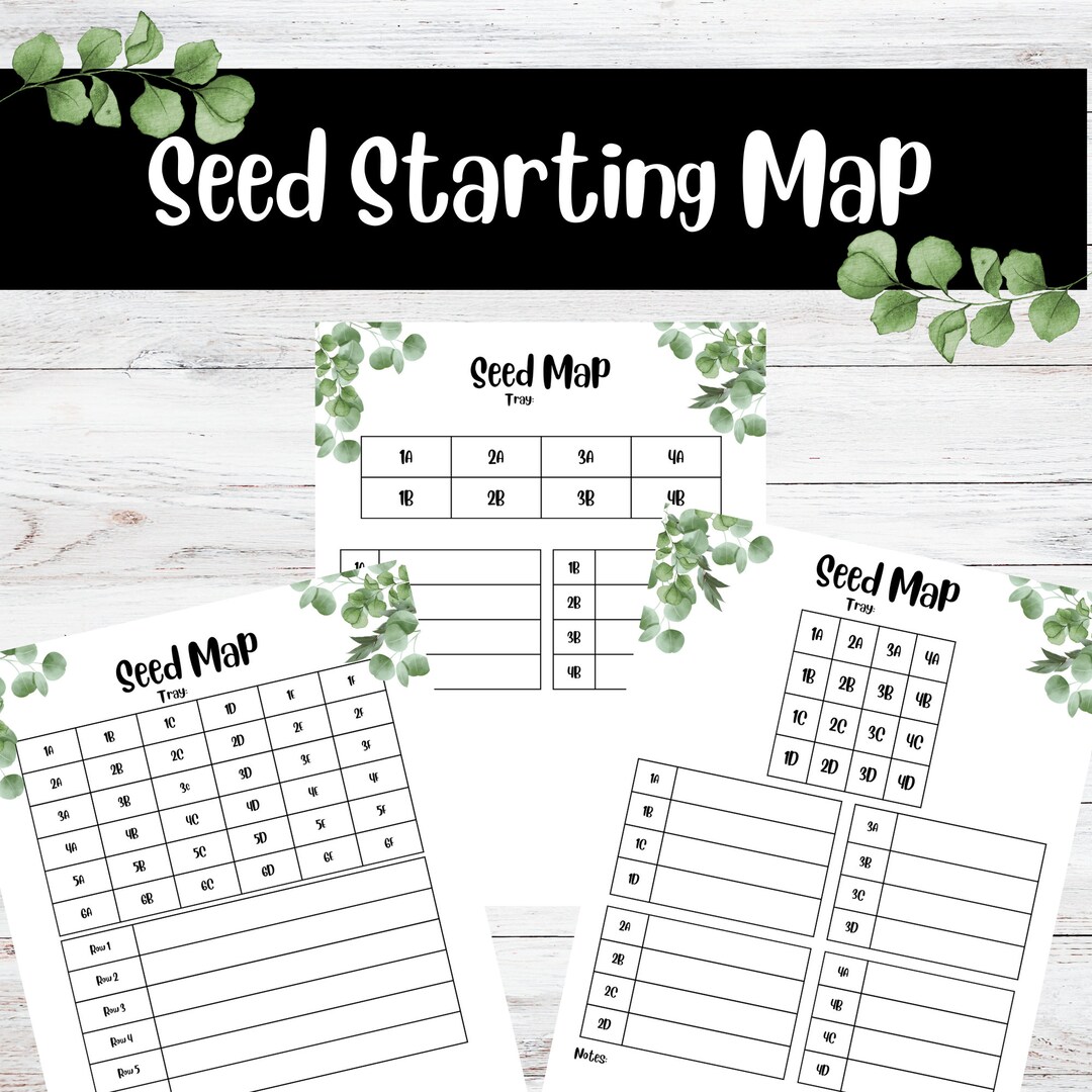 Seed Starting Map Printable - Etsy