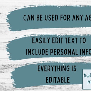 Easily edit text including age.

Can be used for any age.

Everything is editable.