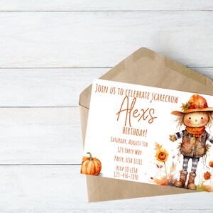 Join us to celebrate Scarecrow (name of person being celebrated) birthday!

Add your information

Pumpkin and scarecrow
Watercolor
Fall Harvest Party
Kid
Any Age, Any Gender