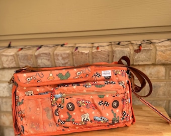 Cars Desert Inspired Diaper Bag & Stroller Caddy | Disney Parks Organizer | Route 66 Baby Travel Bag | Theme Park Essential READY TO SHIP