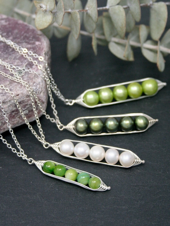Fresh Water Pearl Charming Pea Pod Necklace by Silver Seasons - The Artazia  Collection