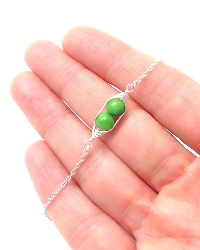 Peas in a Pod Bracelet Pod With Three Peas Gift 3 Pea in Etsy