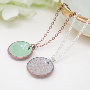 Enameled Penny, Penny Necklace, Copper Jewelry, Custom Color Pendant, Personalized Gift for Her, Anniversary Keepsake