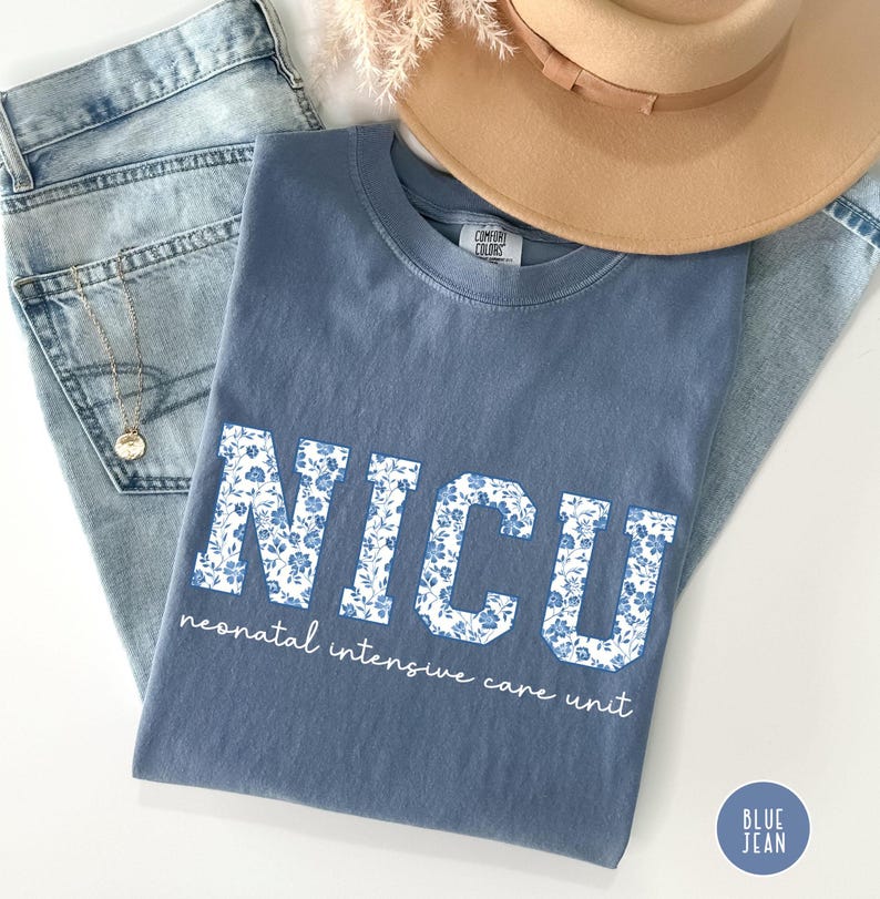 Toile floral NICU Shirt Floral Nurse