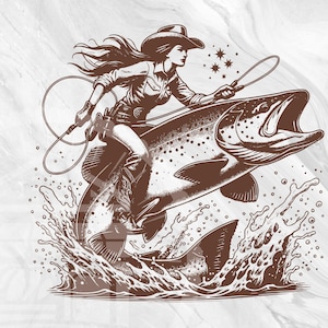 Cowboy rijdt op een vis png, cowgirl tattoo vintage shirt, grappige western cowboy-t-shirt, oversized country jaren 90 graphic tee, retro rodeo meme