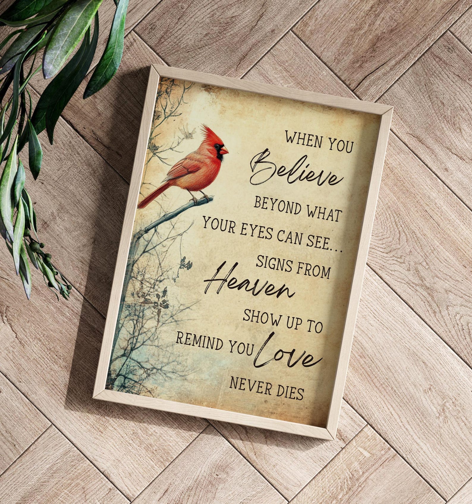 Cardinal Sign From Heaven Digital Art JPG, Memorial Design for Loss of ...