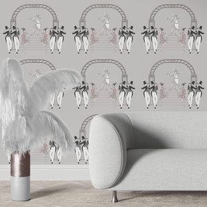 carta da parati di design DIVA, carta da parati glamour anni '20 ruggenti, decorazione per la casa artdeco, parete artdeco, rimovibile, stacca e attacca o tessuto non tessuto