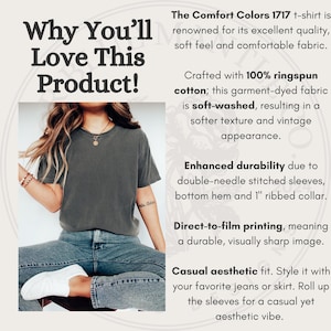 May include: A dark gray t-shirt with a relaxed fit. The t-shirt is made of 100% ringspun cotton and features a soft-washed finish. The t-shirt is styled with a pair of light blue jeans and white sneakers.