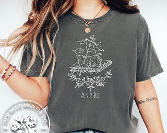 Agnus Dei Catholic T-Shirt for Women, Catholic Gifts, Lamb of God Catholic Mom Gift, Orthodox Christian Shirt, Catholic Clothes