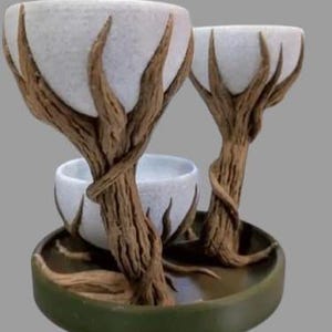 Three cups flower pot STL