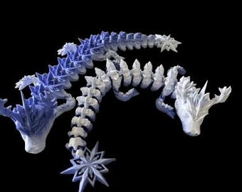 Articulated Snowflake Dragon STL
