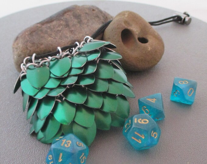 Green Scale Mail Dice Bag Etsy