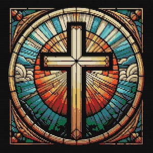 Patrones de punto peyote y telar cruzado para vitrales para tapices de cuentas grandes - Miyuki 11 delicas - gráfico de cuentas y gráfico de palabras - PDF digital