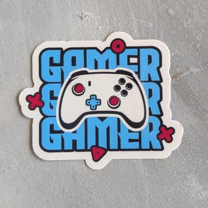 Gamer Stickers | Gaming Labels, Controller, Humor Decals, 3 inch Waterproof