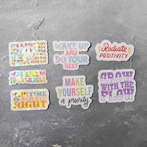 Positive Affirmation Stickers for Kids: Motivational Vinyl Decals - Set of 5